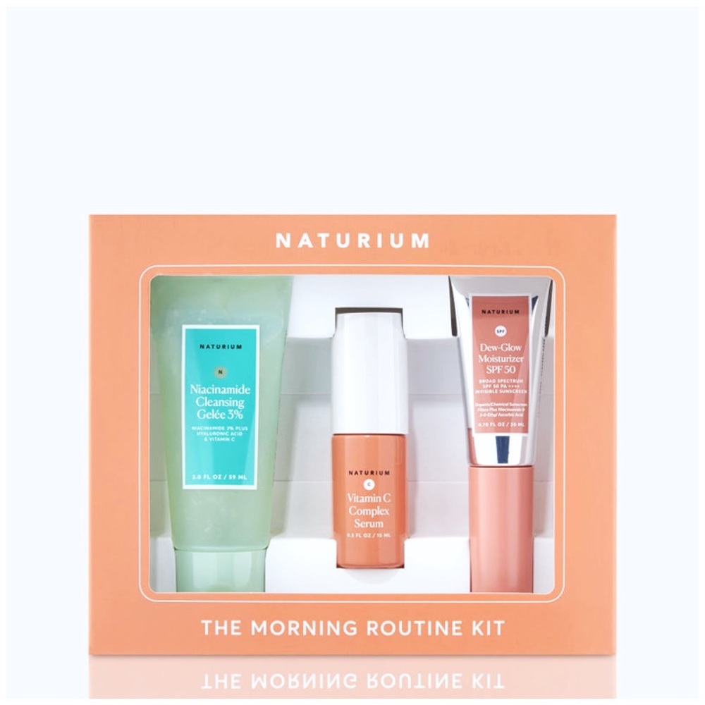 NWT Naturium : limited edition 3pc ‘the morning kit’ travel skincare beauty set